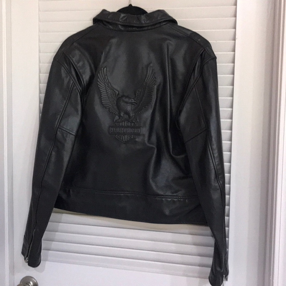 Black leather Harley Davidson jacket - Picture 1 of 5